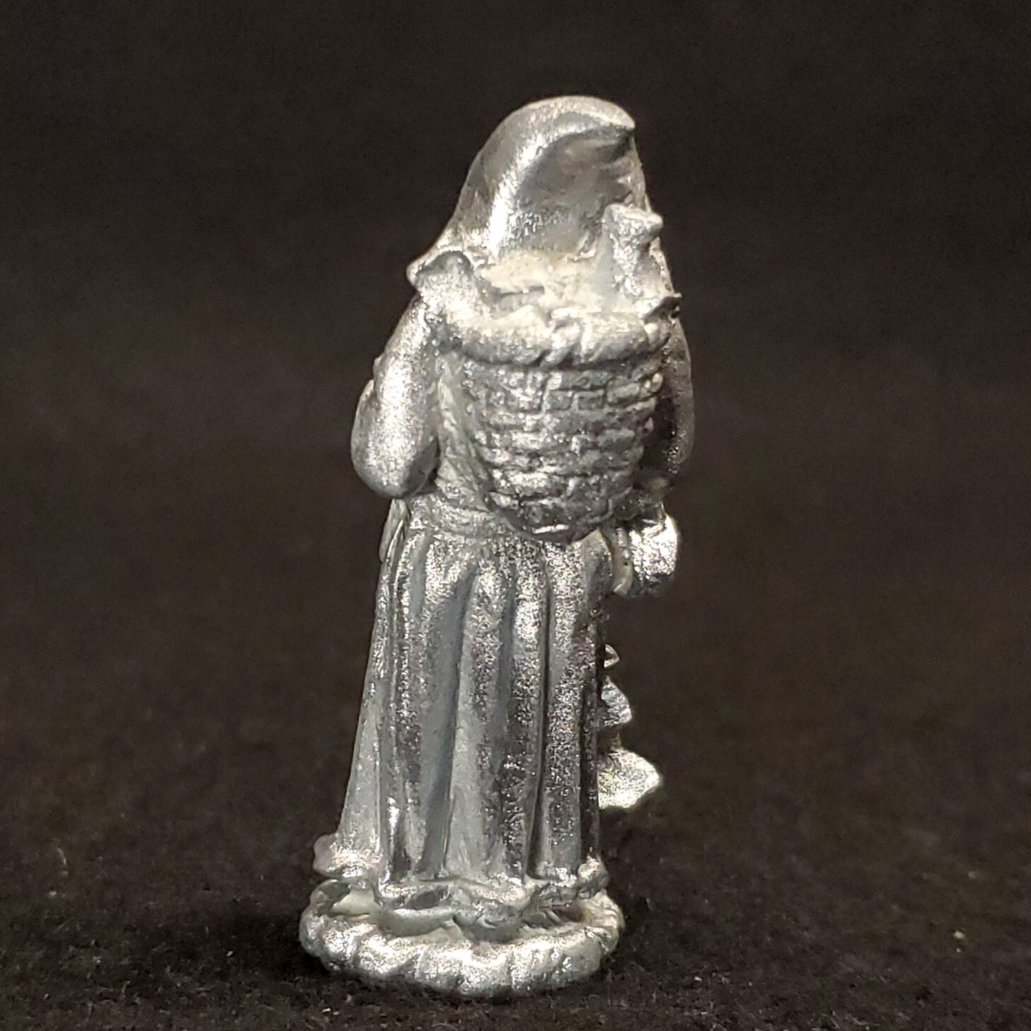 Vintage Pewter Santa with Christmas Tree Standing Figurine eBay