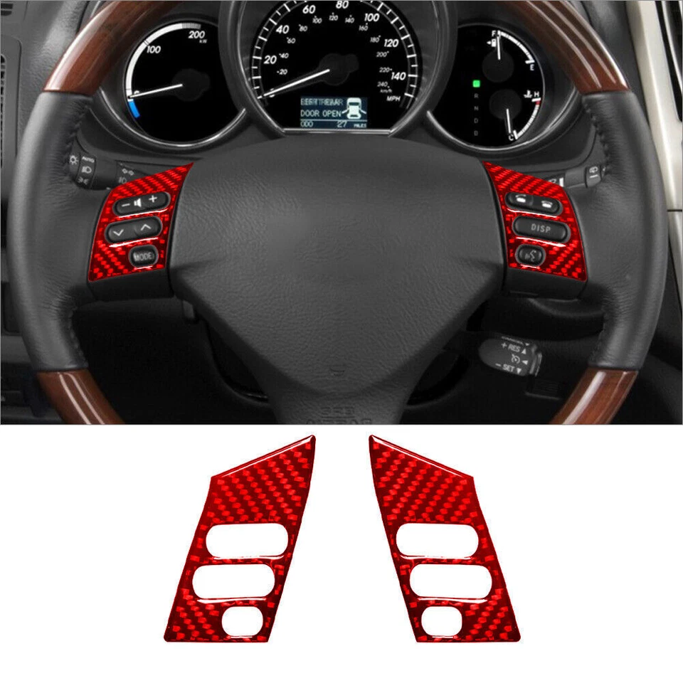 Kit de cubierta interior completo de fibra de carbono roja 49 piezas para Lexus RX330 RX350 Foto 2 de 4