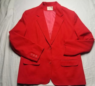 Pendleton Vintage Women's Cardigan Red Sweater VIRGIN Wool