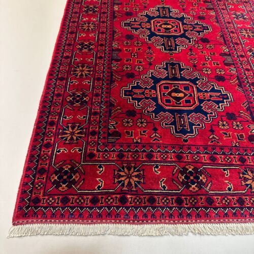 Handmade (3' x 10') Red Afghan Khal Mohammadi Wool Runner Rug for Hallway - Picture 3 of 10