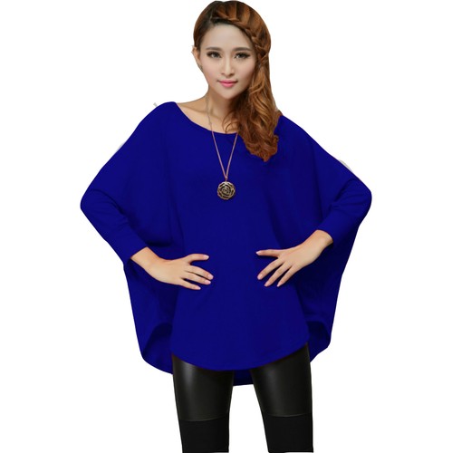 Stylish Women Ladies Loose Batwing Asymmetric Quality Knitted Baggy Top /Jumper - Picture 41 of 59