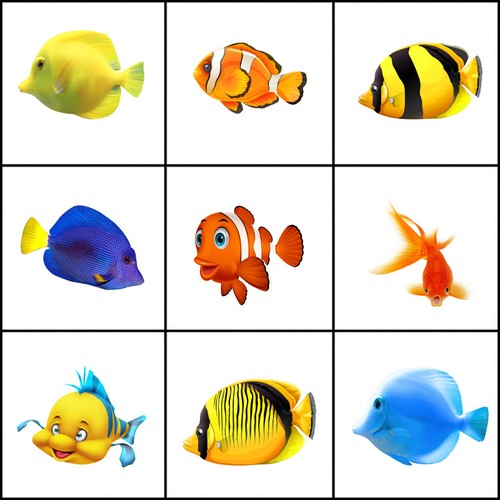 12 x Bathroom Tropical Aquarium Kitchen Tiles Sticker Fish Stickers 12 IN A PACK - Picture 2 of 3