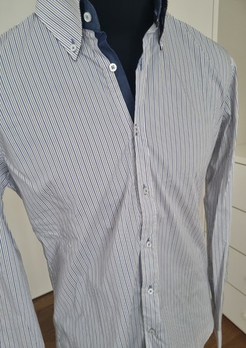 Camicia uomo manica lunga Kevin Up taglia L trade mark a righe in cotone - Imagen 6 de 24