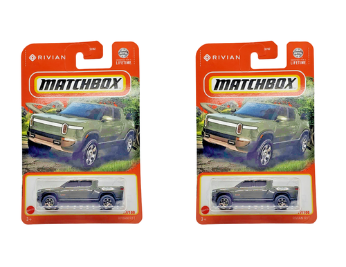 2024 Matchbox Rivian R1T #17 Forest Green - Set of 2