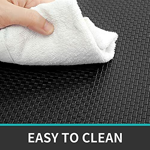 DEXI Kitchen Rug Anti Fatigue,non Skid Cushioned Comfort Standing Kitchen Mat Waterproof and Oil Proof Floor Runner Mat, Easy to Clean, 18x59, Black