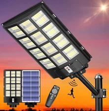 Gefolly 1500W Solar Street Light Outdoor, Wide Angle 216000LM Commercial Parking