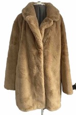 Dkny Faux Fur Teddy Bear Coat Brown Beige Bnwt Rrp $425 Size 2xl 20/22/24