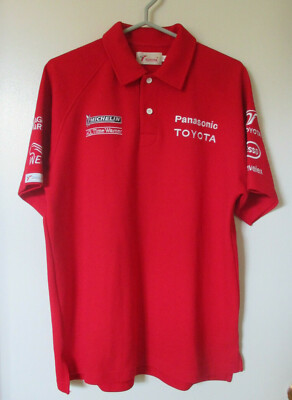 D20 Men's Vintage Red Official Licensed Toyota Panasonic F1 Polo