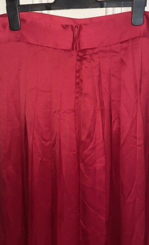 H&M Red Silky Coulottes/wide Legged Cropped Trousers - Picture 5 of 7