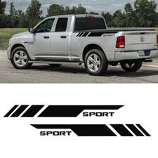 For Dodge RAM 1500 2500 3500 Black Sport Rear Trunk Side Bed Vinyl Decal Sticker