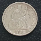 1888 Seated Liberty Dime 10c High Grade XF Lamination ERROR #37069