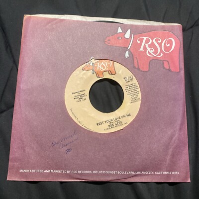 Bee Gees - Rest Your Love On Me; Too Much Heaven - Vinyl Record 45 rpm