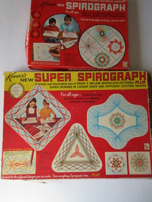lot of 2 Vintage 1967 1969 Kenner's SPIROGRAPH & SUPER SPIROGRAPH
