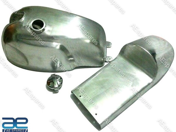 Yamaha SR500 Cafe Racer Kraftstofftank Aus Aluminium Manx Tank & Sitzblech-image
