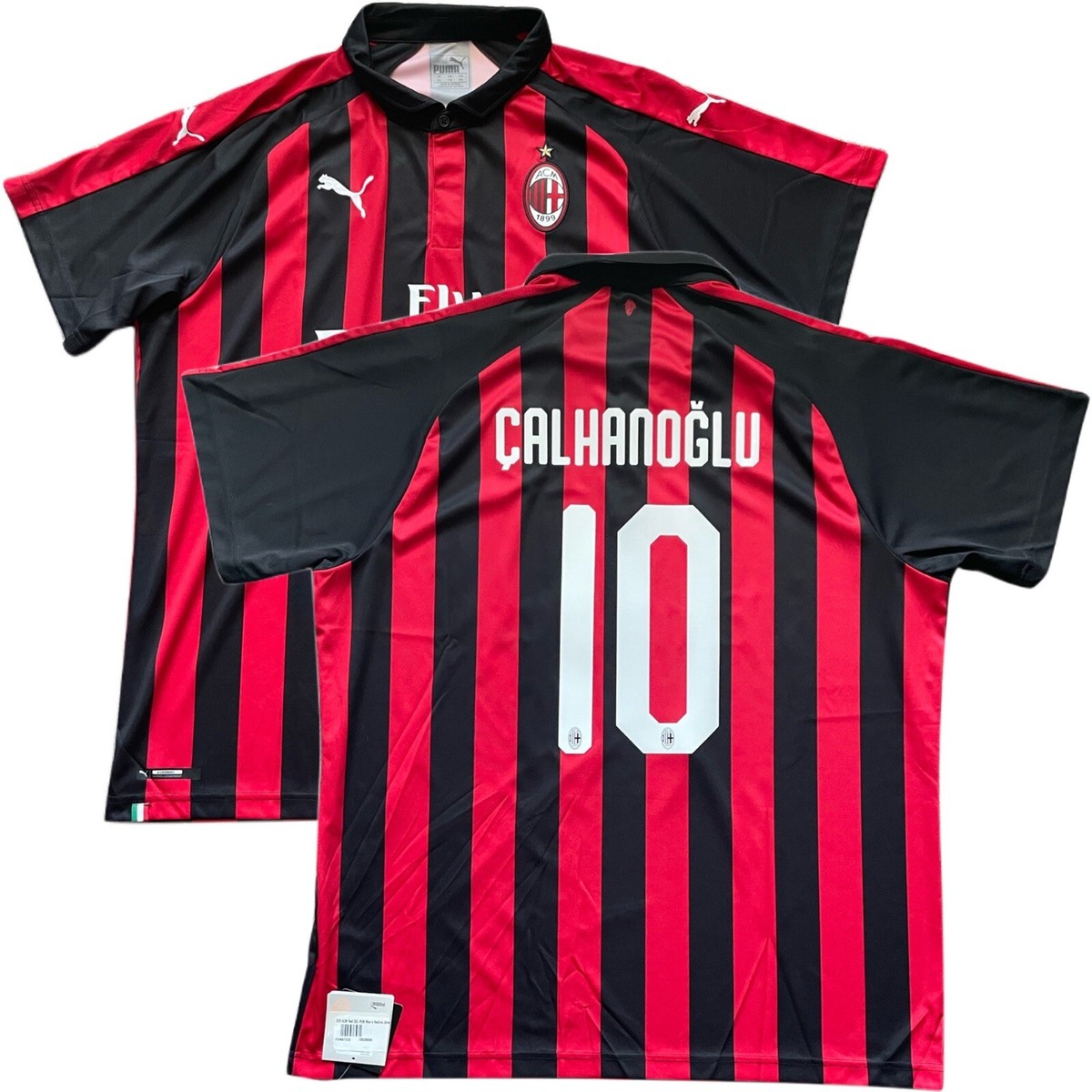 2018/19 AC Milan Home Jersey #10 Calhanoglu 2XL Adidas Soccer