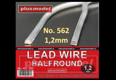 MW22 PLUSMODEL 562 LEAD WIRE HALFROUND HALBRUND 1,2 MM BLEIDRAHT