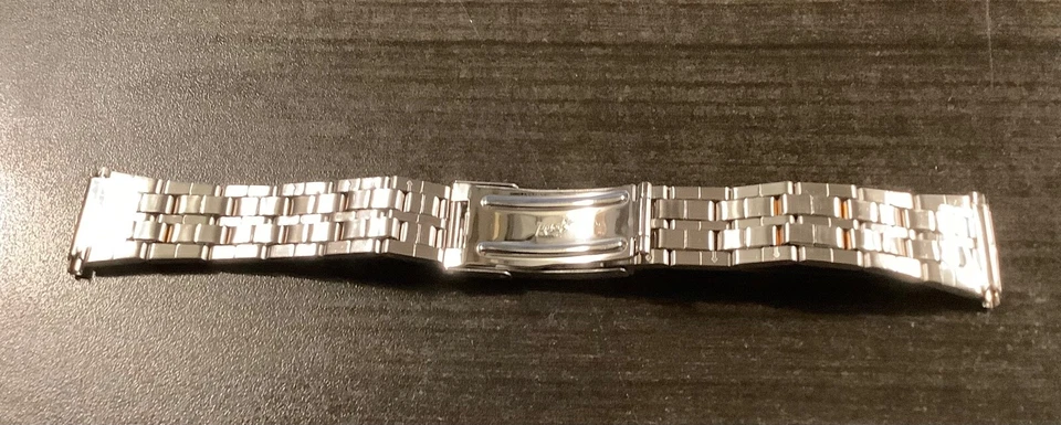 Speidel Vintage Stainless & Gold Watchband Diver Clasp Adjust Ends 18 - 22mm NOS - Image 3 of 4