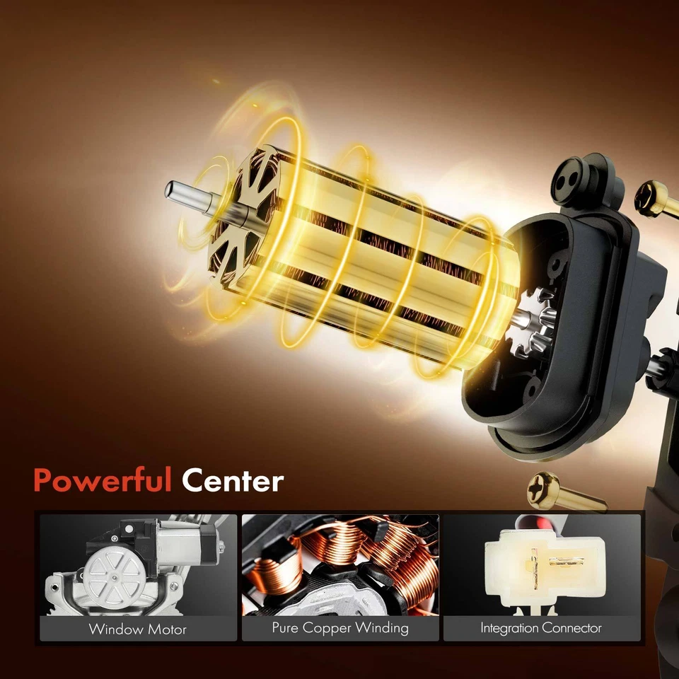 2x Regulador de ventana eléctrica trasero derecho y derecho con motor de 2 pines para Toyota Land Cruiser Foto 3 de 4