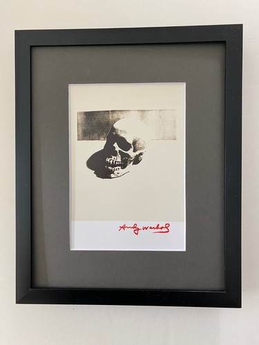 🔥ANDY WARHOL AWESOME 1984 SIGNED SKULL PRINT MATTED 8X10 #1