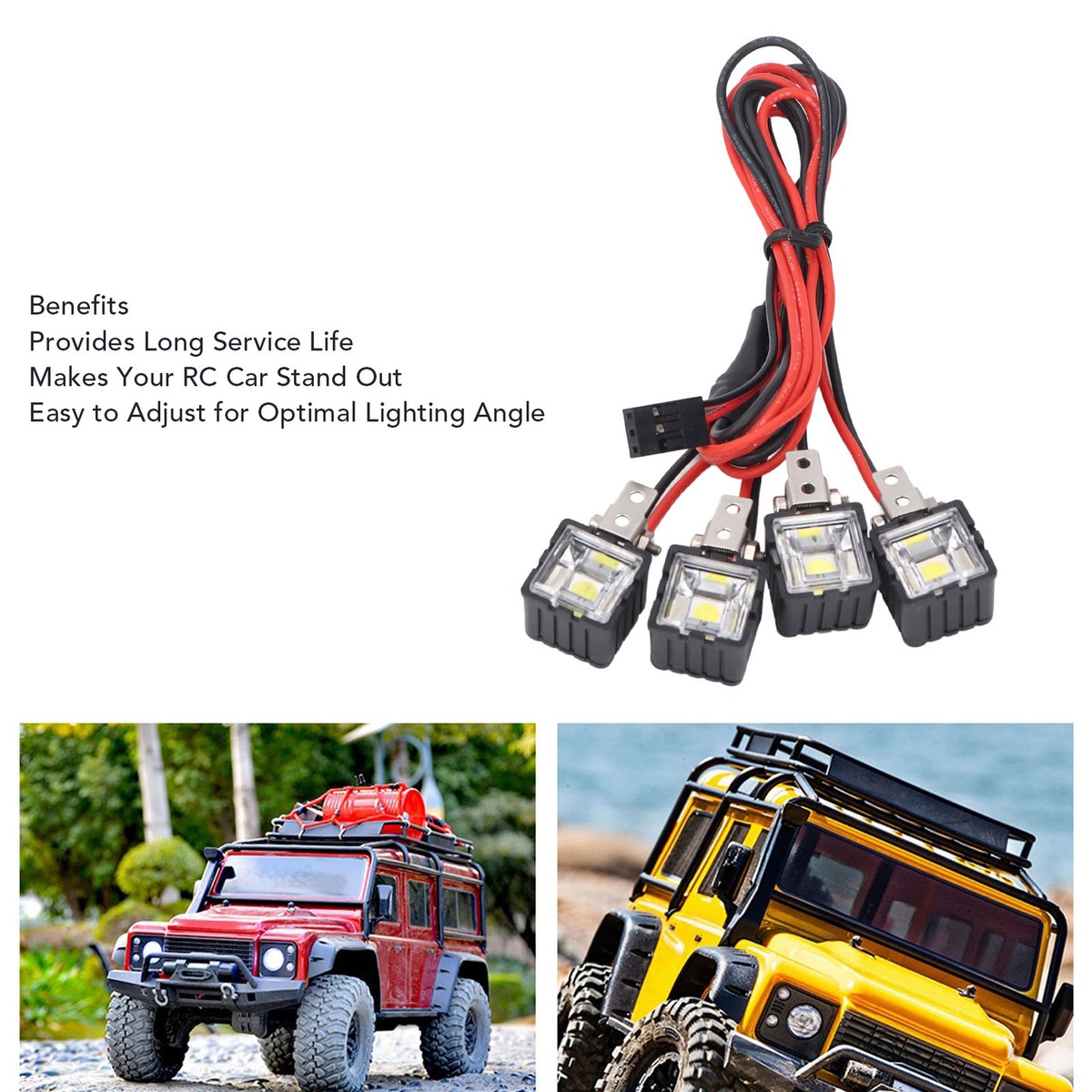 EMUKOEP RC Auto LED Frontscheinwerfer - Universell Für Axial SCX10 & Mehr