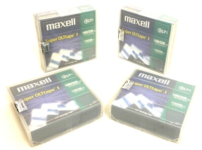 x4 Maxell Super DLT Tape 1 160/320GB Brandneu 