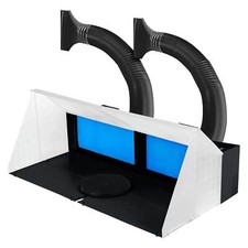 Portable DUAL Hobby Airbrush Paint Spray Booth Kit Exhaust Filter Extractor Set