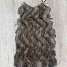 Fashion Nova Gray/White Feather Dress