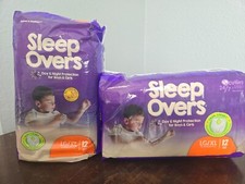 CUTIES SLEEP OVERS Day  Night Protection Pull Up Underwear L/XL 60-125lbs 2 Pk