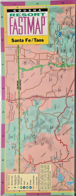 Santa Fe / Taos, New Mexico - Gousha Laminated Fastmap