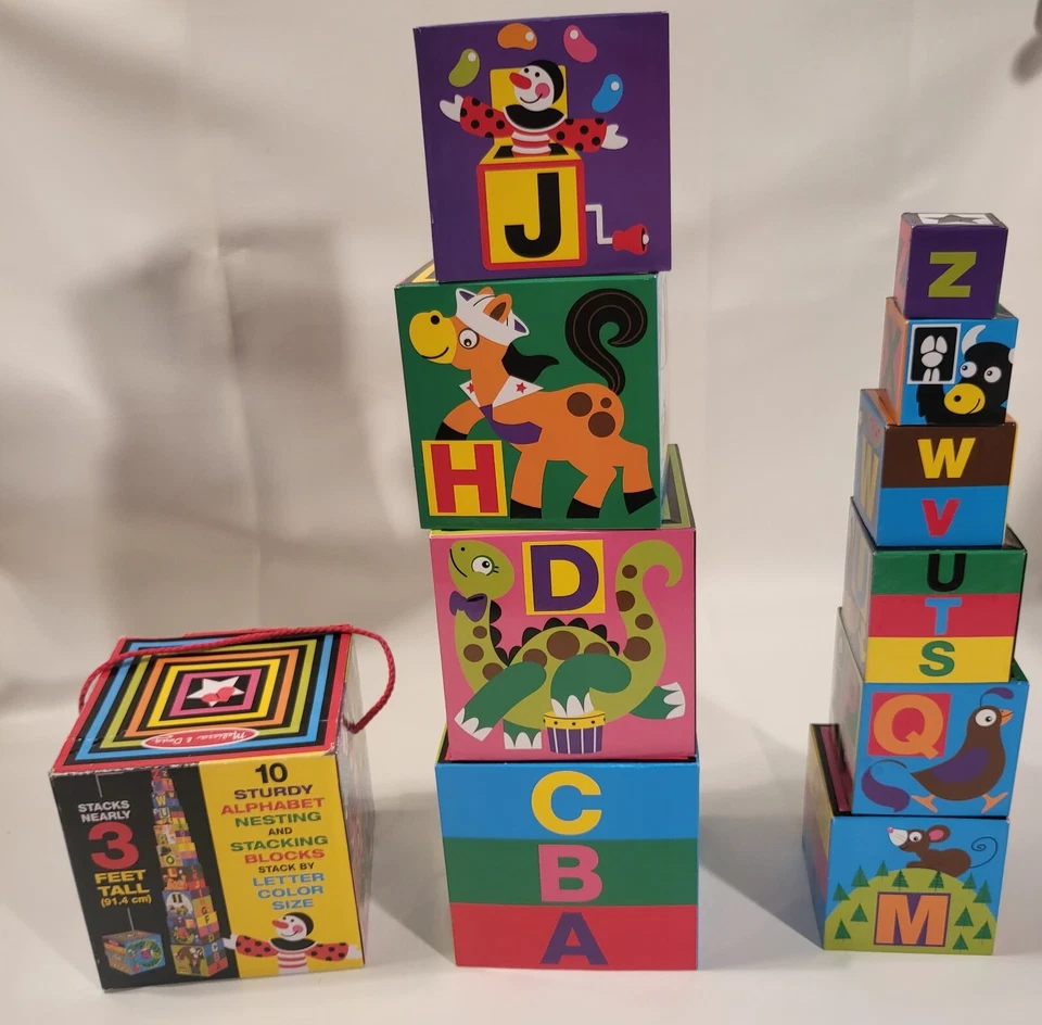MELISSA AND DOUG'S ALPHABET NESTING & STACKING BLOCKS FOR AGES 2 + - Image 4 of 4