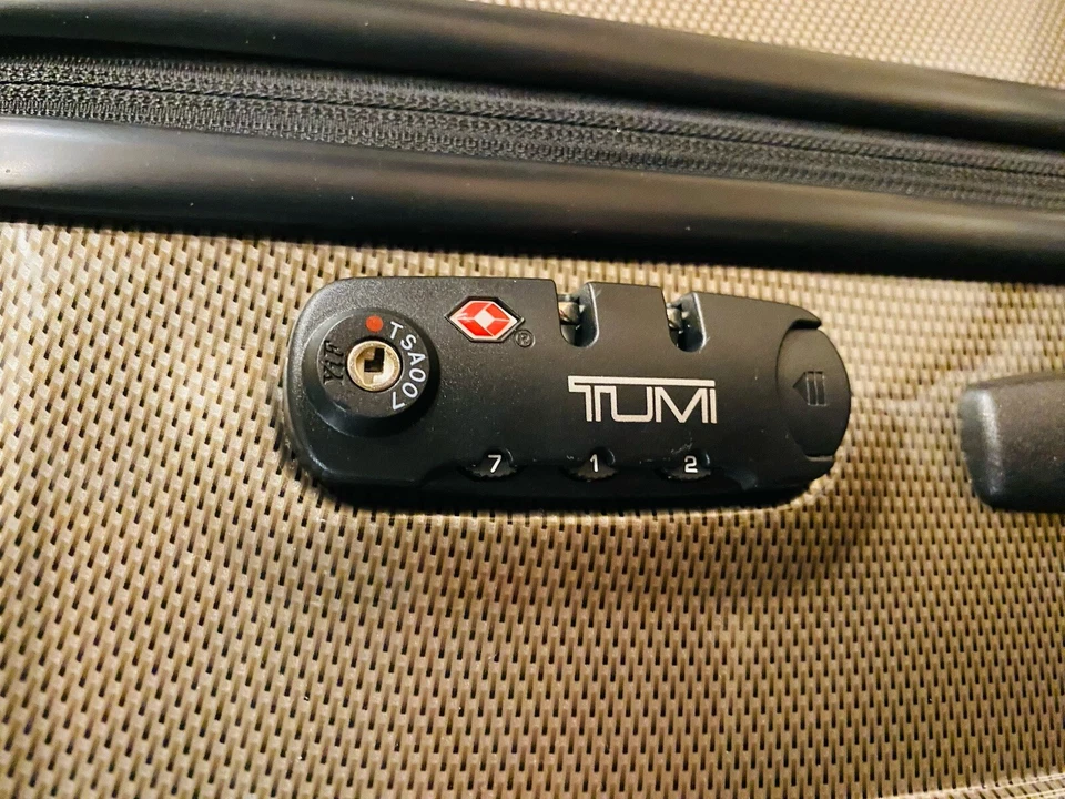 BNWT Tumi Vapor Continental Medium Checked Suit Case - CHAMPAGNE Brown - Image 3 of 3