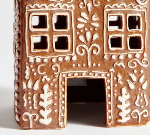 Pottery Barn Lebkuchen Dorfhaus, groß, Weihnachten Urlaub Keramik - Bild 2 von 4