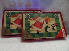 2 Boxes Rite Aid HOME each has 14 Christmas cards +14 envelops, Santa & Penguins