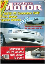MODERN MOTOR car Magazine April 1989 HSV Commodore SV89 Peugeot 405 Daihatsu Cha