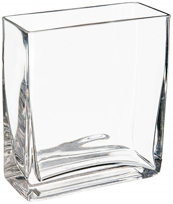 Wgv Clear Rectangle Block Glass Vase 2 By 5 By 6 Inch Originally