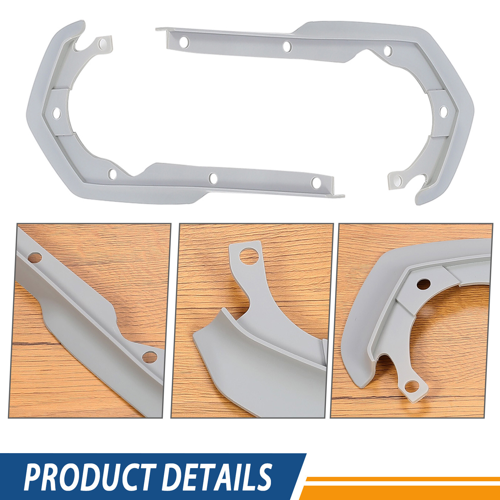Premium Gray ABS Front Bumper Filler Set For Cadillac Eldorado 1973-74 (6 pcs)