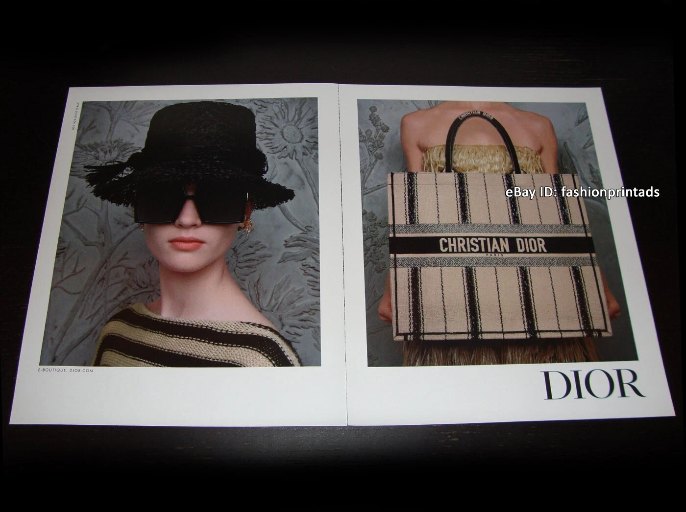 PUBLICITÉ IMPRIMÉE DIOR 4 pages printemps 2020 RUTH BELL tenant LIVRE FOURRE TOUT Brigitte Niedermair
