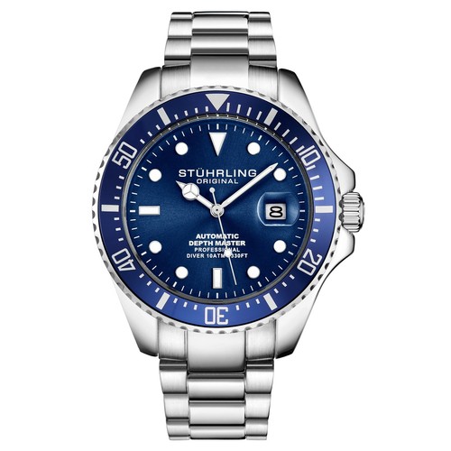 Stuhrling da Uomo Automatico Stesso Vento Unidirezionale Castone Rotante  Orologi | eBay