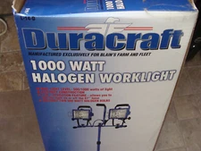 Duracraft 500 / 1000 Watt Halogen Worklight  NEW NIB 67" base /dual operation
