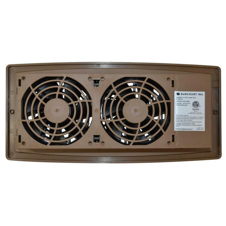 Ventilador de refuerzo Suncourt Smart Register ajuste al ras marrón bajo voltaje 5 velocidades de ventilador Foto 2 de 4