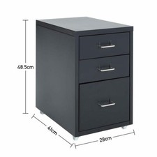 4/8/10 Drawers Home Office Filing Cabinet on Castors Storage Under Desk Cupboard