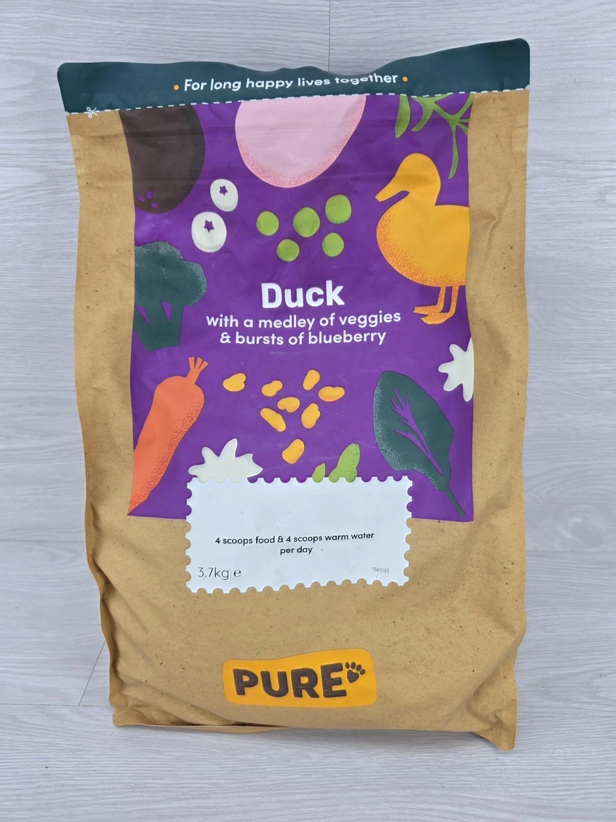 Pure Pet Dog Food Duck Veggies Blueberry 3.7 kg 28/12/2026 NEW
Opens in a new window or tab