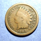 1864 Bronze Indian Cent  Good details