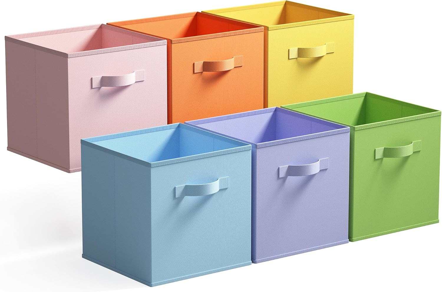 Cubi Portaoggetti Scaffale, Confezione Da 6 Scatole a Cubo in Tessuto 27X27X27, 