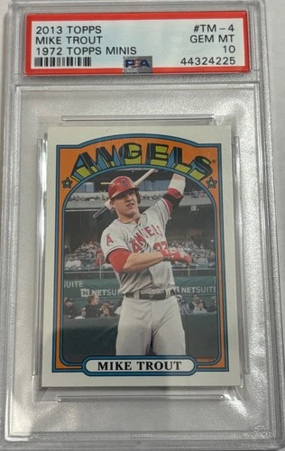 Mike Trout 2013 Topps MINIS #TM-4 1972 PSA 10 GEM MINT