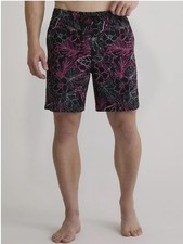 Laguna Men's Swim Trunks, 7" Inseam, Color Black/Pink New With Tag
