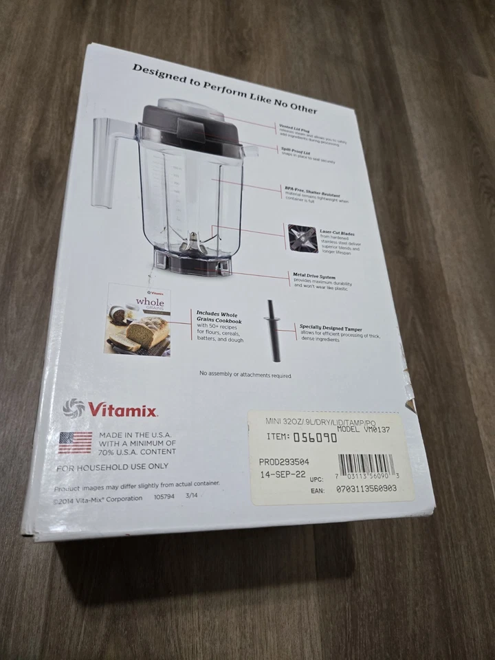 Contenedor de granos secos Vitamix 32 oz. Foto 2 de 4