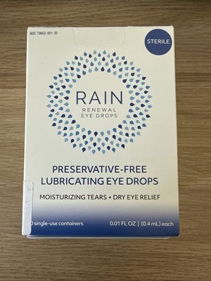 RAIN Renewal Preservative-Free Lubricating Eye Drops 30 x 0.01 fl oz