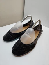 Tieks Size 9 Obsidian Emboss Black Croc Patent Leather Ballet Flats Trending