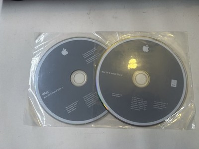Apple Mac OS X Install Discs Set for Mac Computers English CD Disc 1 & 2